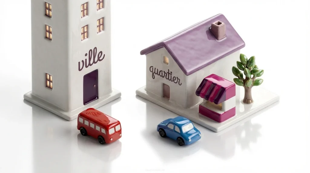 Barrio y ciudad en francés: tu guía de « quartier » y « ville »